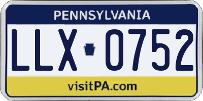 PA license plate LLX0752