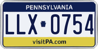 PA license plate LLX0754