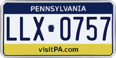 PA license plate LLX0757