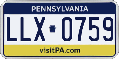 PA license plate LLX0759