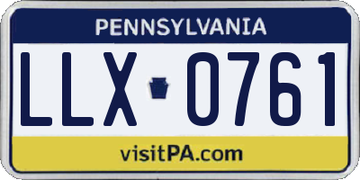 PA license plate LLX0761