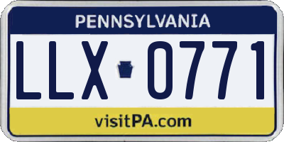 PA license plate LLX0771