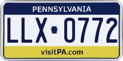 PA license plate LLX0772