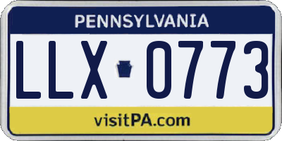PA license plate LLX0773
