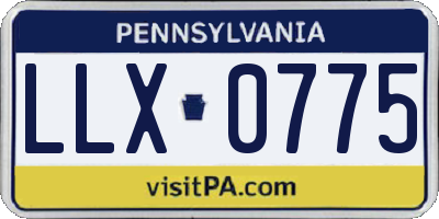 PA license plate LLX0775