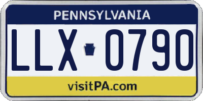 PA license plate LLX0790
