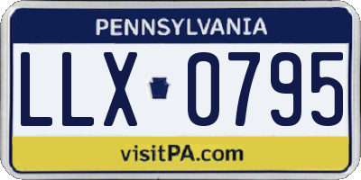 PA license plate LLX0795