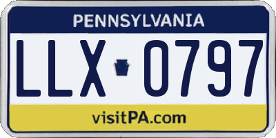 PA license plate LLX0797