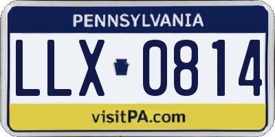 PA license plate LLX0814