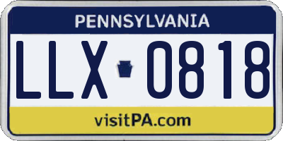 PA license plate LLX0818
