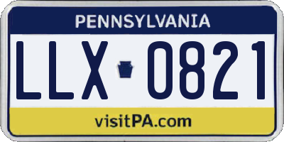 PA license plate LLX0821