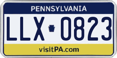 PA license plate LLX0823