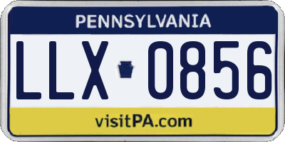 PA license plate LLX0856