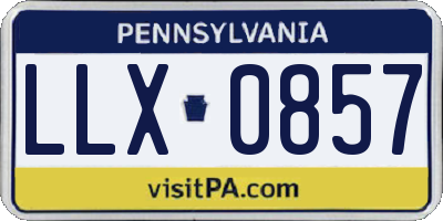 PA license plate LLX0857