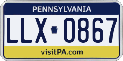 PA license plate LLX0867