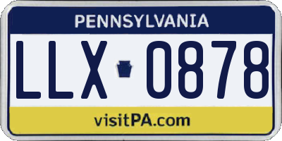 PA license plate LLX0878