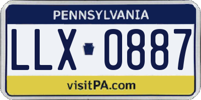 PA license plate LLX0887