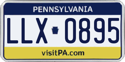PA license plate LLX0895