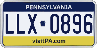PA license plate LLX0896