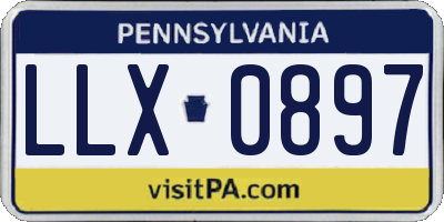 PA license plate LLX0897