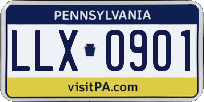 PA license plate LLX0901