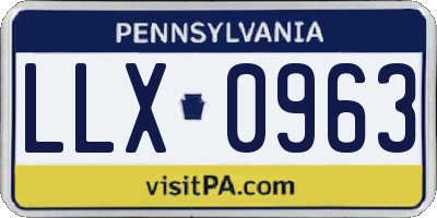 PA license plate LLX0963