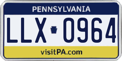 PA license plate LLX0964