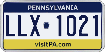 PA license plate LLX1021