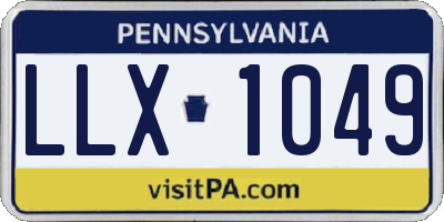 PA license plate LLX1049