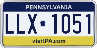 PA license plate LLX1051