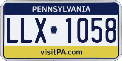 PA license plate LLX1058