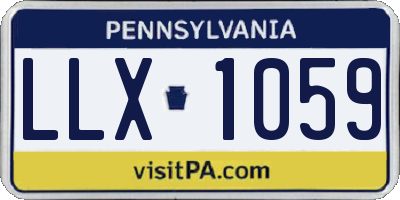PA license plate LLX1059