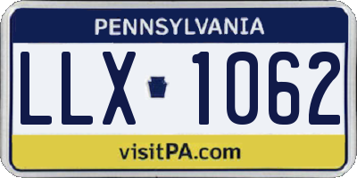 PA license plate LLX1062
