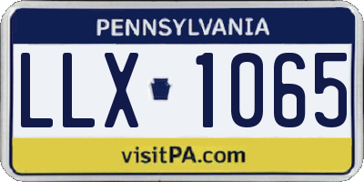 PA license plate LLX1065