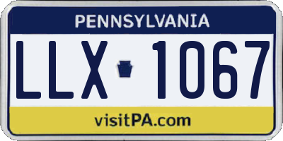 PA license plate LLX1067