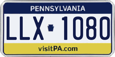 PA license plate LLX1080