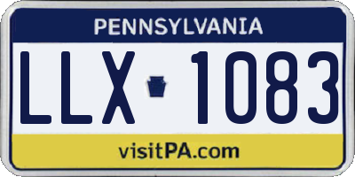 PA license plate LLX1083