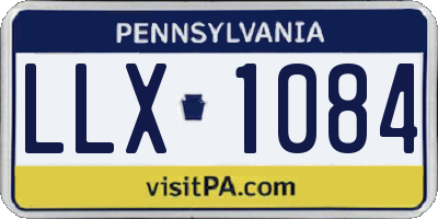 PA license plate LLX1084