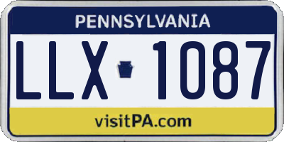 PA license plate LLX1087