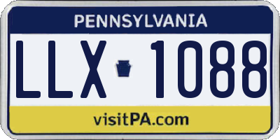 PA license plate LLX1088
