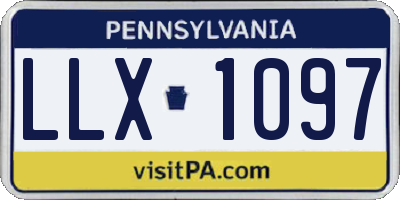 PA license plate LLX1097