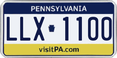 PA license plate LLX1100