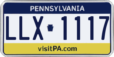 PA license plate LLX1117