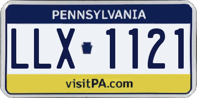 PA license plate LLX1121