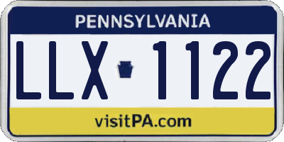PA license plate LLX1122
