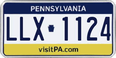 PA license plate LLX1124