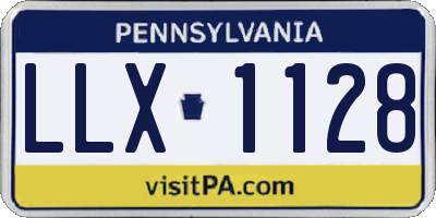 PA license plate LLX1128
