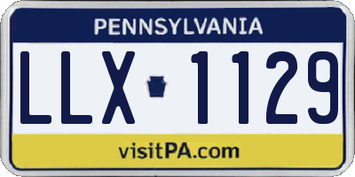 PA license plate LLX1129