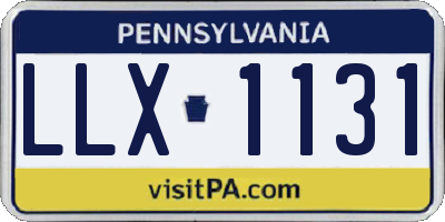 PA license plate LLX1131