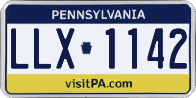 PA license plate LLX1142